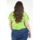 thumbnail image 3 of Blusa fresca con moño Roman Fashion /Tallas Extras, 1819 (Lima) verde lima 38, 3 of 6