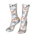 thumbnail image 6 of KLL Lilies Flowers Print Womens Crew Socks Athletic Middle Tube Long Socks Novelty Socks Gifts For Men, 6 of 7