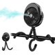 thumbnail image 1 of Mister Stroller Fan, ventilador de bebé portátil alimentado por batería con clip de trípode flexible, tanque de agua giratorio de 360 ° de 3 velocidades de 50 ml para sala de campamento esquí esquí Gafas de esquí, 1 of 5