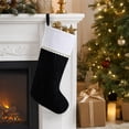 thumbnail image 2 of Christmas Stockings, Classic Holiday Xmas Stocking with Hanging Loop, Gift Bag for Fireplace Mantel, Tree and Family Holiday Decor, 2 of 7