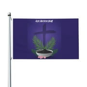 Ash Wednesday Garden Flags 3 x 5 Foot Polyester Flag Double Sided Banner with Metal Grommets for Yard Home Decoration Patriotic Sports Events Parades