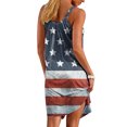 thumbnail image 2 of DYMADE Women Sleeveless Star Tank Dress Summer USA National Day Sundress, 2 of 4