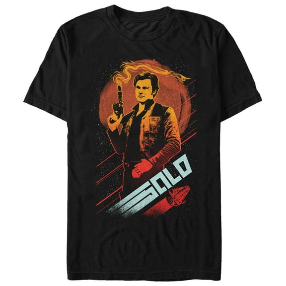 Men's Solo: A Star Wars Story Smoking Blaster  Graphic Tee Black X Large