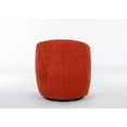 thumbnail image 7 of 360-Degree Swivel Accent  Armchair with Black Powder Coating Metal Base, Round Barrel Chairs in Chenille Fabric for Living Room, Bedroom, Orange, 7 of 7