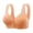 Orange, variant on Women's Front Closure Yoga Bra with Adjustable Side Buckles Lace Trim Seamless Comfort for Sleep Movement, Orange, Size 36