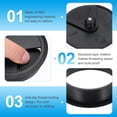 thumbnail image 3 of 2 Pcs Round Desk Grommet 3 Inch,ABS Plastic Flexible Desk Hole Cover,75mm,Black, 3 of 7