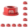 thumbnail image 3 of Yuarrent Bloqueo de bicicletas, ruedas delanteras y traseras, tuerca M8, repuesto de aleación de aluminio, tuercas de husillo, accesorio de Rojo 10piezas, 3 of 6