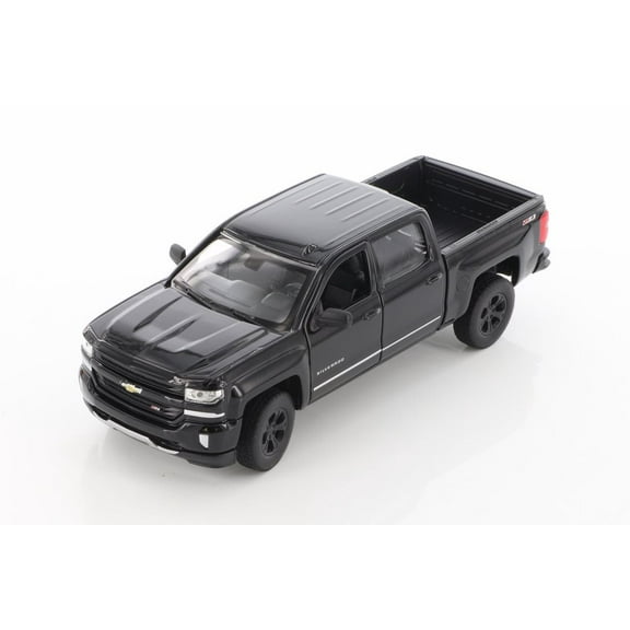 2017 Chevy Silverado Pickup, Black - Welly 24083/4D - 1/29 scale Diecast Model Toy Car (Brand New but NO BOX)