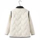 thumbnail image 5 of Parkas de manga larga para mujer, chaquetas acolchadas cálidas para mujer, chaqueta acolchada lisa de manga larga con estampado floral, abrigos con bolsillos, blusa para mujer, 5 of 8