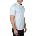 thumbnail image 3 of Nick Graham Men's Everywhere Woven Stretch Performance Short Sleeve Shirt (Aqua, S), 3 of 4