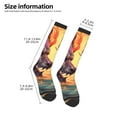 thumbnail image 2 of KLL Colorful Wave Dragon Head Print Cool Socks Men's Women's Crew Socks Funny Crazy Novelty Stockings, 2 of 6