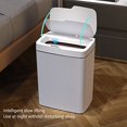 thumbnail image 4 of Asixxsix Touchless Bathroom Trash Can, 18L 4.75 Gallon Automatic Motion Sensor Garbage Can Battery Operated Slim Smart Noiseless Plastic Trash Bin with Lid for Bedroom, Kitchen, Office, 4 of 6