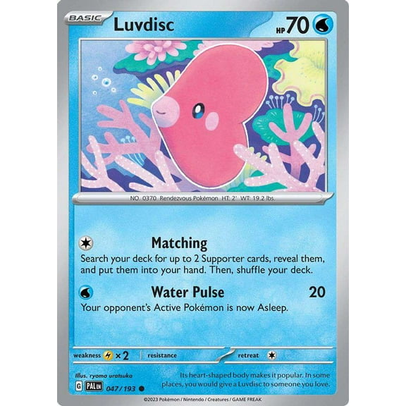 Pokemon Paldea Evolved Common Luvdisc #47