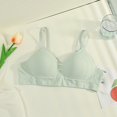 thumbnail image 4 of Teenage Girls Sports Bra with Adjustable and Removable Shoulder Strap Training Bra Pack Light Green, 4 of 4