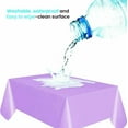 thumbnail image 5 of 54" x 72" Rectangle Disposable Plastic Table Covers Wipe Clean Party Table Cloth Covers (Lavender), 5 of 5