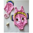 thumbnail image 5 of 2 Pcs Maillot de Bain pour Bébés Filles, Poisson Rouge, Tenue de Plage, Costume + Bonnet de Bain, 5 of 5