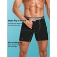 thumbnail image 3 of MAYFISH Mens Underwear Soft Bamboo Rayon Boxer Briefs Breathable Open Fly Underwear Multipack(7B,L), 3 of 6