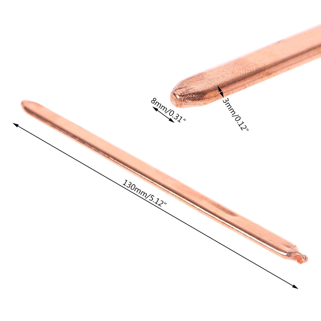 300x8x3mm Pure Copper Tube Flat Heatsink Cooler For Laptop Notebook 