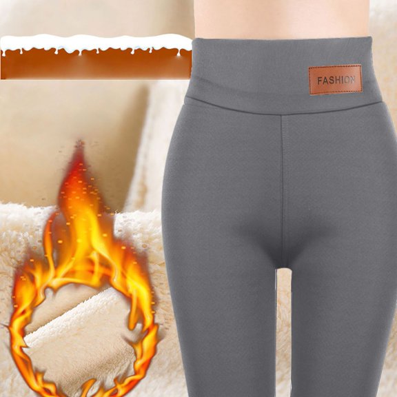 Women's Fleece Lined Leggings High Waisted Stretch Tights Base Layer Pants Winter Pants