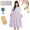B, variant on Swarous Women's Hooded Textured Grid Bathrobe,New Soft Button Down Long Robe,Plush Hooded Robes for Women