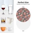 thumbnail image 6 of Honeii Foxes print Leather Coaster Set of 4, ideal for safeguarding your furniture from drinks spills and effortless cleanup-Round Shape, 6 of 6