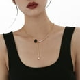 thumbnail image 3 of Collier en Argent Sterling pour Femmes 6 mm en Forme de Goutte de Perle, 3 of 3