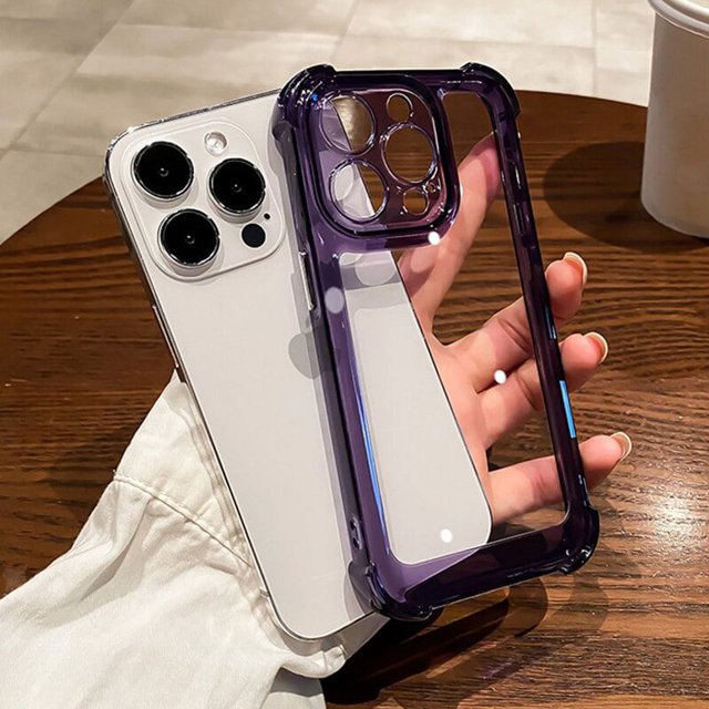 Funda transparente súper a prueba de golpes para iPhone, cubierta protectora de parachoques duro para iPhone 14, 13, 12, 11 Pro Max, X, Xs, XR Max, 7, 8 Plus, SE