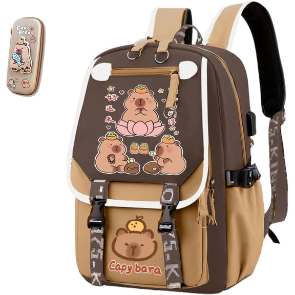 OYPGUE Large Capacity Waterproof Capybara Backpack