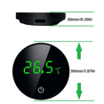 thumbnail image 2 of Graflsoa Rechargeable Wireless Aquarium Thermometer with High Precision 0.1°C Accuracy, Digital LCD Display, External Tank Mounting, -9.9~50°C Measurement Range, and Double-Sided Adhesive for Fish, 2 of 6