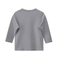 thumbnail image 4 of CCRFTGI Girls Shirts Size 10-12 Cute 3/4 Sleeve Shirt Blouse Summer Solid Sunflower Print Tee Shirts Preppy Loose Comfy Round Neck Basic Tees Light Gray 6-7Y, 4 of 4