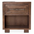 thumbnail image 2 of Michael Amini Carrollton 1-Drawer Wood Nightstand in Rustic Ranch Brown, 2 of 5