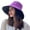 Purple, variant on KGJQ Sun Hat for Women, Solid Color Double-layered Big Sunscreen Basin Hat with Strap, Beach Hats UV UPF 50+ Summer Sun Travel Hat