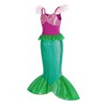 thumbnail image 3 of Vestido de sirena para niñas, disfraz de princesa Ariel para baile de graduación, vestido de cosplay para niñas, vestido informal de verano para fiesta de cumpleaños y Halloween, 3 of 5