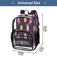 thumbnail image 4 of PVC Transparent Backpacks Clear Backpack for Travel and Outings Pink and Yellow Popsicle Pattern, 4 of 7