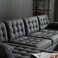 thumbnail image 5 of 110" Large Modular Sectional Sofa, Modern Luxury U-Shaped Sofa Couch with Black Metal Legs, Indoor Combination Sofa Couches for Living Room, Dark Gray, 5 of 9