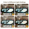 thumbnail image 7 of ODIKA 5'x7' Washable Area Rug Non-Slip, Chair-Friendly Turquoise Yellow Goth Skull Boho Halloween Spooky Pastel Cartoon Whimsical Vintage for Dining Room, Under Table, Home Office, 7 of 7