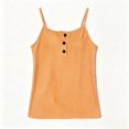 thumbnail image 4 of Hauaitttt Knit Adjustable Camisole with Button Details for – Stretchy Tank Top Without Sleeves and Seaming Sports Top Women, 4 of 4