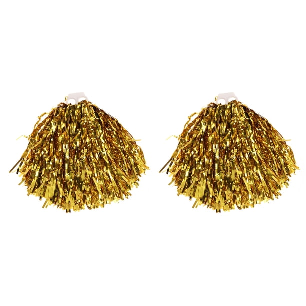 1 par de anillos de plástico 50g Cheering Squad Spirited Kit de animadoras divertidas Cheer Poms para la competencia de High School y la escuela secundaria de Cheering Sports Events (Gold)