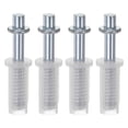 thumbnail image 1 of Uxcell 4 Pcs Hardware de Puerta Bi-Fold Pivote Superior Cargado por Resorte de 3/8" para Puerta Plegable de Bolsillo Plata, 1 of 5
