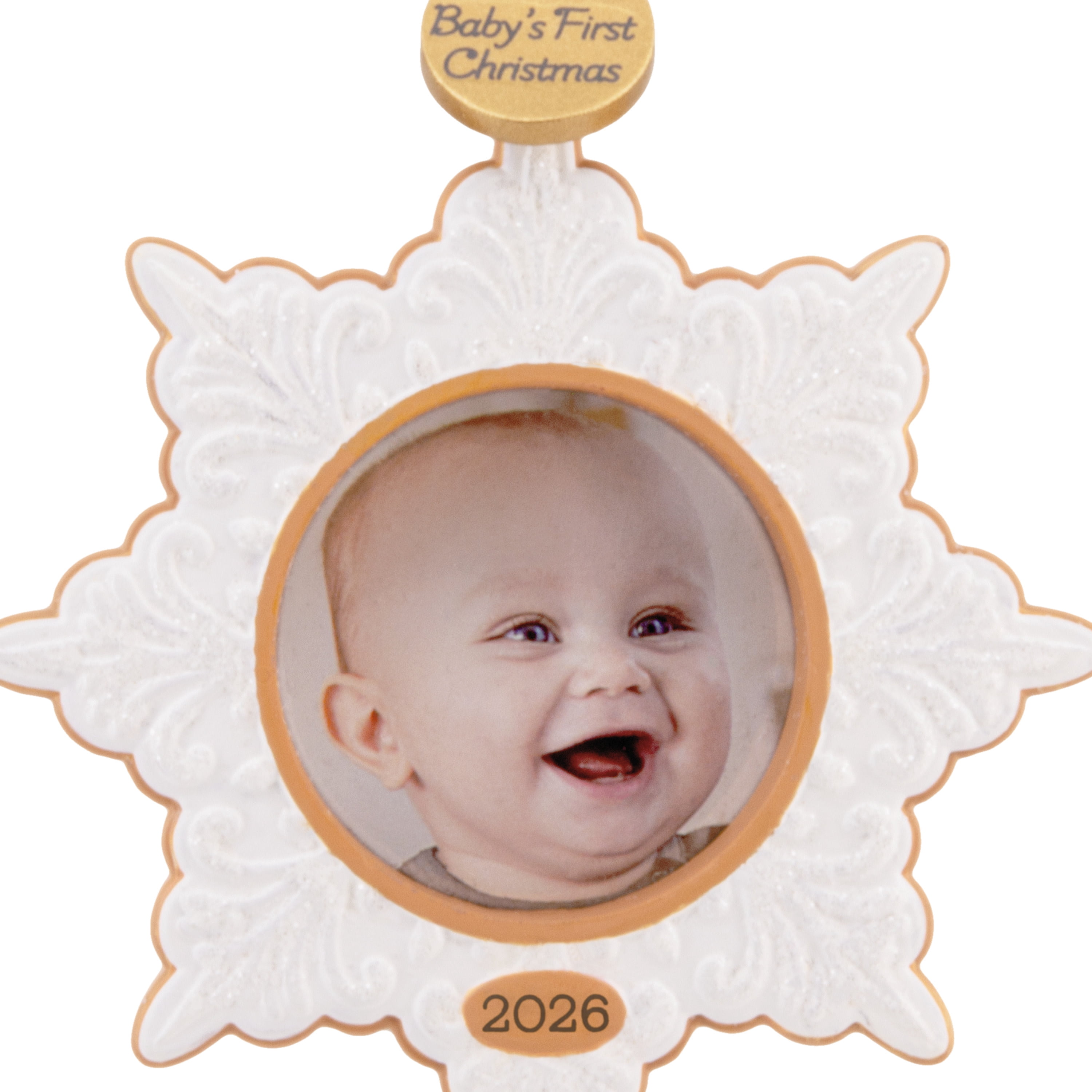 Hallmark Ornament (Baby First Cmas 2026 Snowflake Photo Frame), 1 Count