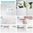 thumbnail image 3 of No Hook Shower Curtain with Built-in Rings - Summer Yellow Lemons Washable Waterproof Fabric Bathroom Curtains for Hotel,Rentals, 72X 96 Inch Extra Long , Green Leaves Tropical Print, 3 of 9