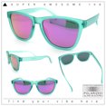 thumbnail image 2 of SA106 Polarized Sport Sunglasses for Men UV400 Lightweight Matte Plastic Green Frame - Purple Mirror, 2 of 6