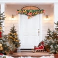 thumbnail image 4 of Rustic Christmas Swag with Decor Balls - Wedding Arch Garland for Door Lintel, Ceremony Backdrop, Wall Porch Holiday Decor, 4 of 7