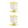 thumbnail image 3 of Wosthever Gancho de cocina giratorio montado en la pared soporte para cuchara estante de almacenamiento de baño de plástico estante de blanco amarillo 2piezas, 3 of 6