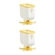 thumbnail image 3 of Wosthever Gancho de cocina giratorio montado en la pared soporte para cuchara estante de almacenamiento de baño de plástico estante de blanco amarillo 2piezas, 3 of 6