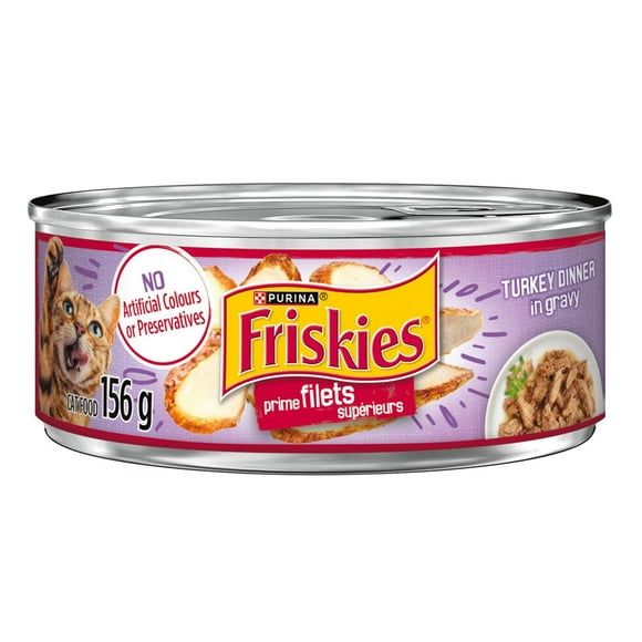Friskies Prime Filets Turkey in Gravy, Wet Cat Food 156g, 156 g