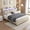 Beige2, variant on BSHTI Beige Linen Twin Bed Frame with Under-Bed Storage Drawer – Sturdy Platform Bed Base, No Box Spring Needed – Upholstered Frame for Bedroom, Guest Room, Small Space