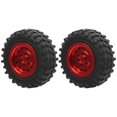 thumbnail image 2 of Pneus de Camion RC, Pneus en Caoutchouc RC Durables avec Doublure en Éponge pour WPL D12 1/10 Camions RC Rouge R, 2 of 8