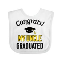 Inktastic Congrats My Uncle Graduated with Cap Boys or Girls Baby Bib