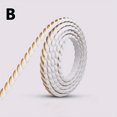 thumbnail image 4 of 1pc, 1M Pvc Decorative Soft Line Mirror Border Binding Closure Line Gypsum Line Ceiling Line Background Wallpaper Self-adhesive Strip 39inch, 4 of 4